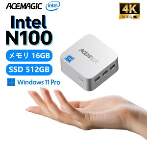 �N�[�|����29520�~�I�~�jPC Intel N100 mini pc 4C/4T 16+512GB M.2 PCIe3.0 SSD(Max 2TB) LPDDR5 �ő�3.4GHz Windows11pro �~�j�p�\�R�� ��p�t�@������ 3���4K@60Hz�����o�� USB3.1x3 HDMI 2.0x3 RJ45x2 ���^pc WiFi 5+BT4.2 VESA �M�t
