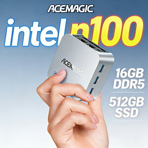 �N�[�|����29520�~�I�~�jPC Intel N100 mini pc 4C/4T 16+512GB M.2 PCIe3.0 SSD(Max 2TB) LPDDR5 �ő�3.4GHz Windows11 �~�j�p�\�R�� ��p�t�@������ 3���4K@60Hz�����o�� USB3.1x3 HDMI 2.0x3 RJ45x2 ���^pc WiFi 5+BT4.2 VESA �M�t�g 
