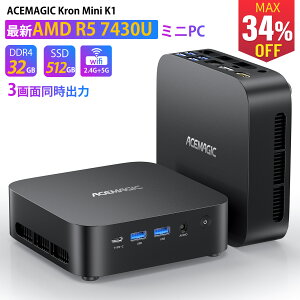 OEM Key�y34%OFF��48,980�z ACEMAGIC �~�jpc AMD R5 7430U�y16GB DDR4 512SSD M.2 2280�z Windows11Pro �Ή� �ő�4.3GHz mini pc WiFi6 SSD�e�ʊg��\ ���^pc 4K@60Hz �É� �����M���U �~�j�p�\�R�� 6C12T BT5.2