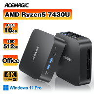 【正規永久版office付き】【期間限定10％OFF】OEM Key ACEMAGIC ミニpc AMD R5 7430U【16GB LPDDR4 512GB…