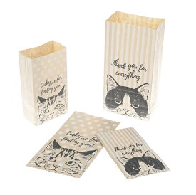 ラッピング 袋 猫 1セット10枚 ラッピング用品 かわいい ねこ ネコ プレゼント ギフト 包装 梱包 紙 デコ インスタ映え 送料無料