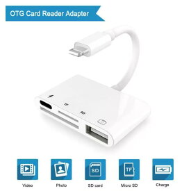 iPhone カードリーダー 4in1 SD USB TF カード カメラ キーボード iPad 送料無料