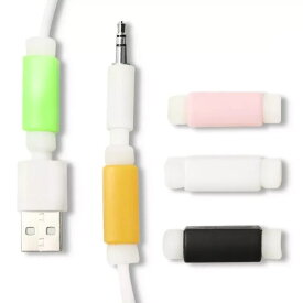 10個 充電ケーブル 断線 保護 カバー 充電 AUX USB ケーブル イヤホン 延長 送料無料