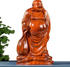 仏像 七福神 布袋 木彫り 置物 木像 木製 フィギュア アクセサリ ほていさま 黄花梨 花梨木 送料無料