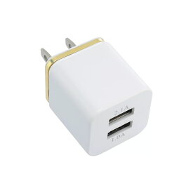 AC アダプタ 2ポート USB 充電器 カラフル 2.1A 1A コンセント 充電 送料無料