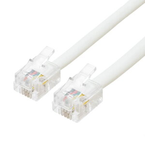 AMZTOP �~���V MCO ���W�����[�P�[�u�� �z���C�g 6��4�c 6��2�c �Ή� 20m �d�b�@�R�[�h �d�b�� �ƒ�p�d�b�@ �r�W�l�X�z�� RJ11 ZTL-420WH