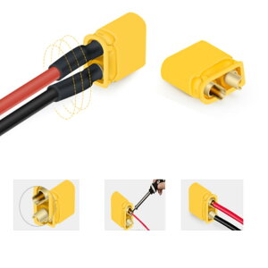 Yiqigou 2�y�A Amass XT30U�v���O�I�X�E���X�R�l�N�^�A�_�v�^�A5.9�C���`18AWG�V���R���d���t��