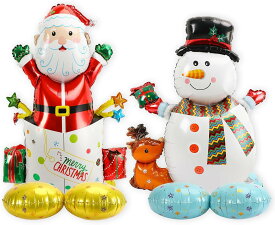 クリスマス バルーン 飾り サンタクロース 雪だるま 風船 特大 高さ120cm クリスマス飾り 装飾品 パーティー 飾り付け 雰囲気満点 小道具 店舗 家庭用 デコレーション用小物