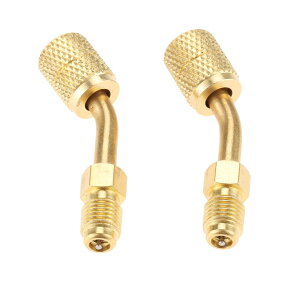 HZ-MONSTAR R410a �ϊ��A�_�v�^�[ 1/4SAE�I�X 5/16SAE���X 2����Z�b�g �G�A�R�� ���O�@ �T�[�r�X�|�[�g �ڌ��a�ϊ� 1/4�hSAE�z�[�X�ɓK�p �K�X�`���[�W �^����� �ڑ����i �^�J�� 45�x�p�^�C�v