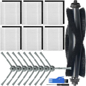 EATBALE 15 �� PC �̌������i Eufy�p L60 / L60 SES / L50 / L50 SES���{�b�g�|���@ 1 ���C�� �u���V 8 ���ʃu���V 6 HEPA �t�B���^�[ (�X�|���W) ���[���[ �u���V �G�b�W �u���V ���Օi�A�N�Z�T���[ �L�b�g