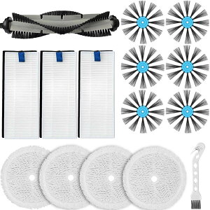 QAQGEAR Bissell�p 3115 SpinWave Hard Floor Expert Wet and Dry ���{�b�g�|���@ & EV675 ���{�b�g�|���@�p�����A�N�Z�T���[�L�b�g(���C�����[���[�u���V×1�A�T�C�h�u���V×6�A�t�B���^�[×3�A�p�b�h×4)