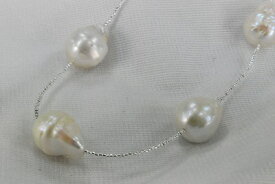 淡水　真珠　ステーションネックレス　13−15無核バロック　10−15無核芥子　40cm　−　80cm　　 　532P15May16　　 ポイント5倍