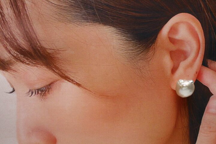 楽天市場】南洋白蝶真珠パールピアス 15mm マルチカラー K18製 : 真珠 