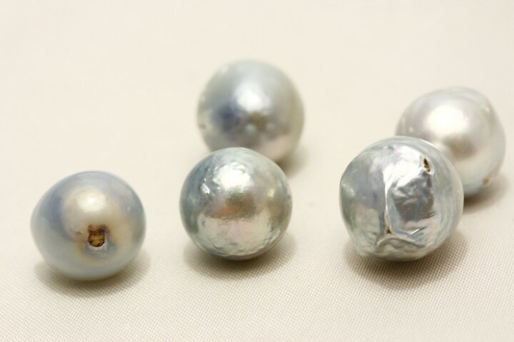 楽天市場】南洋白蝶真珠パールルース 5ピースセット 13-12mm シルバー 