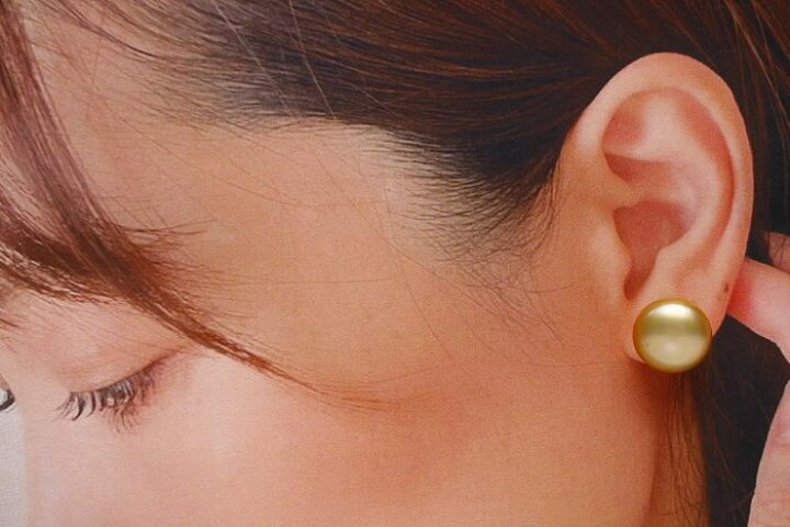 楽天市場】南洋白蝶真珠パールピアス シングルデザイン 15mm 