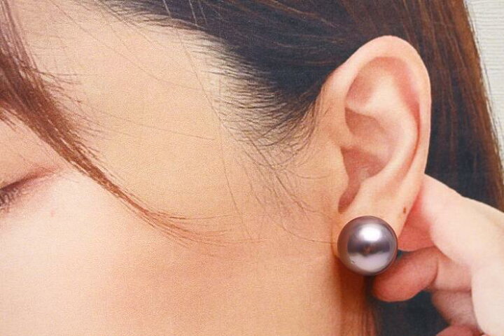 楽天市場】淡水真珠パールピアス 14mm パープルカラー K18製 : 真珠倶楽部 