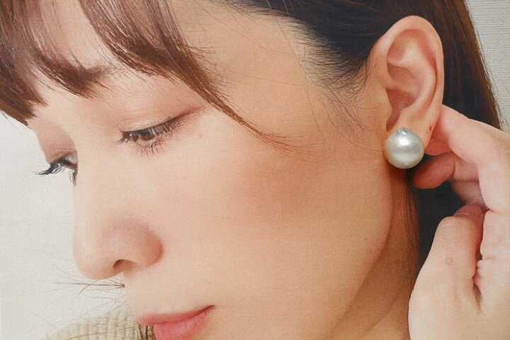 楽天市場】南洋白蝶真珠パールピアス 14mm シルバーホワイトカラー 