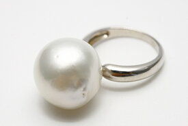 南洋白蝶真珠パールリング【指輪】 14mm　ホワイトカラー