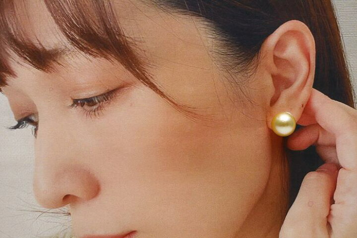 楽天市場】南洋白蝶真珠パールピアス 12mm マルチカラー K18製 : 真珠 