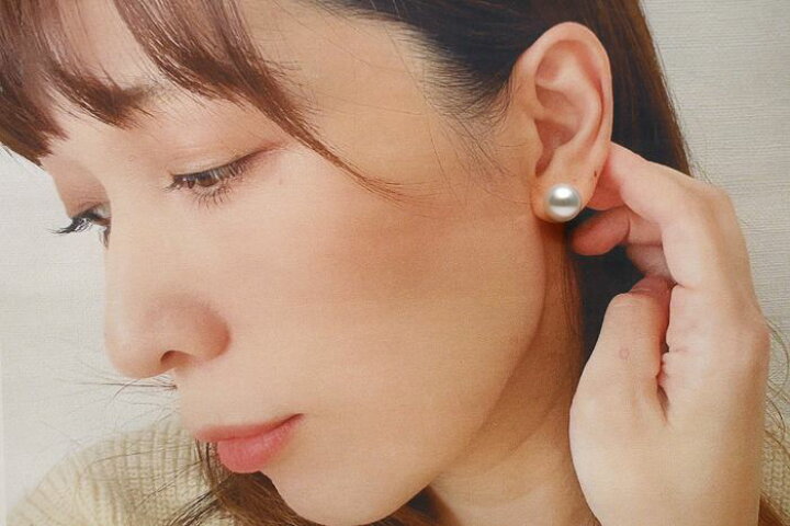楽天市場】南洋白蝶真珠パールピアス 10mm ホワイトピンクカラー K14WG 