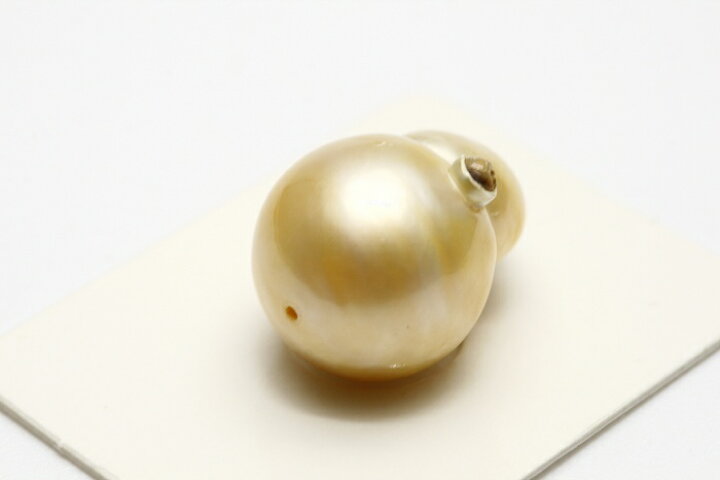 楽天市場】南洋白蝶真珠パールルース 両穴 18×14mm ナチュラルゴールド 