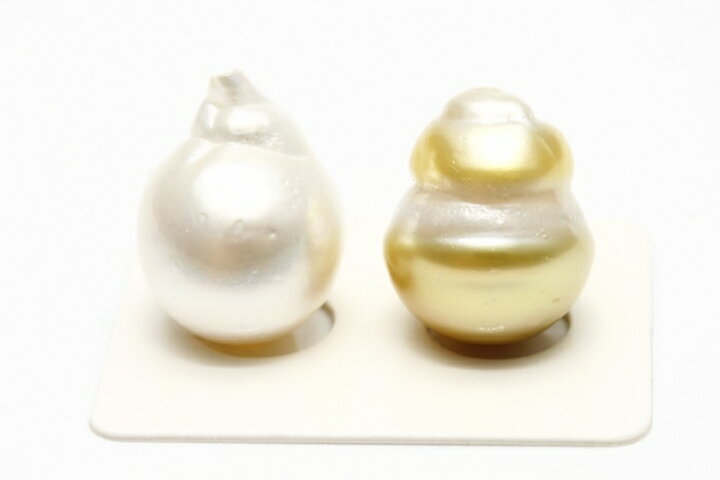 楽天市場】南洋白蝶真珠パールルース 両穴 2ピース 18×15mm マルチ 