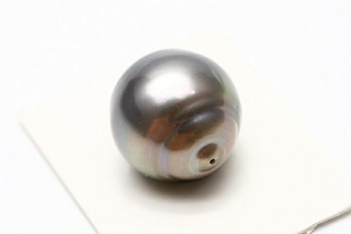 楽天市場】タヒチ黒蝶真珠パールルース 両穴 17×16mm ブラックグレー 