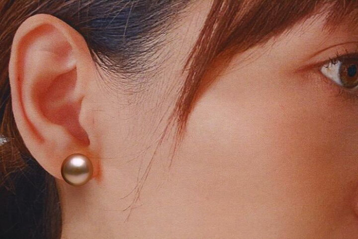 楽天市場】淡水真珠パールピアス 11mm パープルカラー K18製 : 真珠倶楽部 