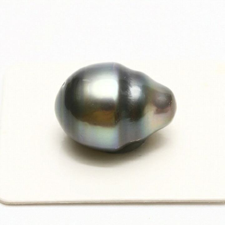 楽天市場】タヒチ黒蝶真珠パールルース 両穴 19×14mm グリーングレー 