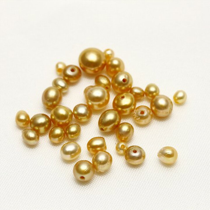 楽天市場】南洋白蝶真珠パールルース ケシ 片穴 32ピース 6-2mm 