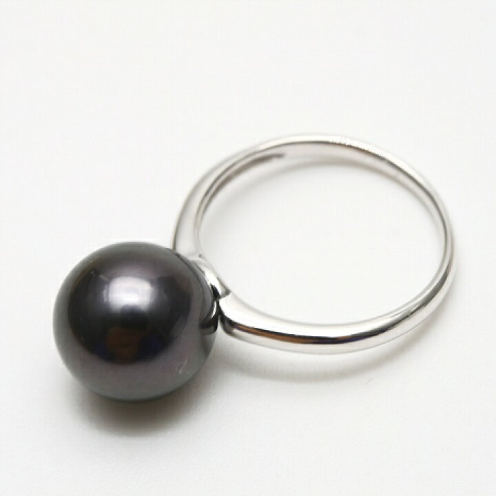 楽天市場】タヒチ黒蝶真珠パールリング【指輪】 11mm ブラックカラー 
