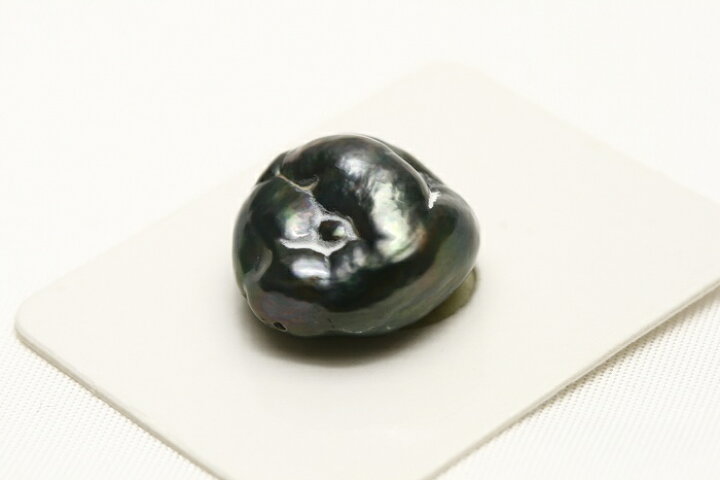 楽天市場】タヒチ黒蝶真珠パールルース ケシ 両穴 15mm ブラックカラー 
