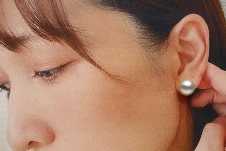 楽天市場】南洋白蝶真珠パールピアス シングルデザイン 11mm グリーン  