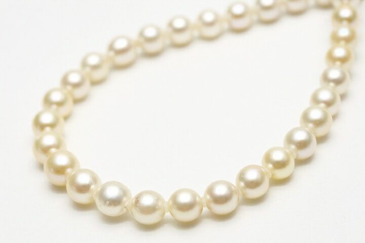 楽天市場】アコヤ真珠パールネックレス 4.5-6.5mm クリームカラー 