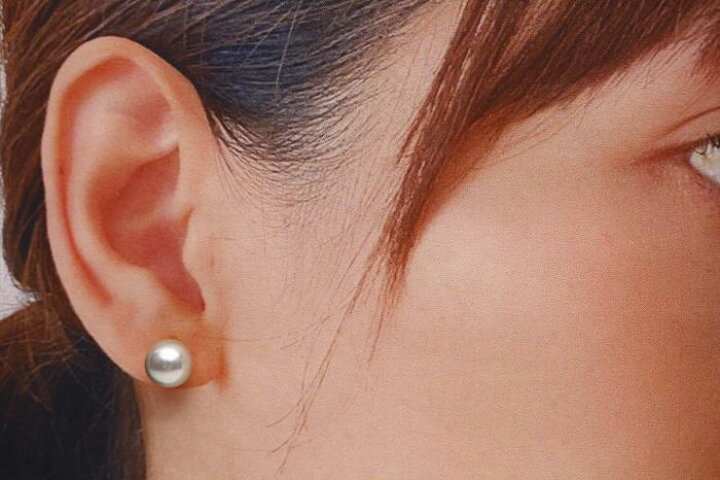 楽天市場】アコヤ真珠パールピアス 8.5-9.0mm ピンクグレーカラー 