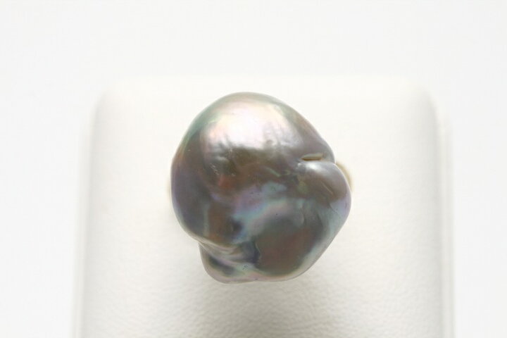 楽天市場】淡水真珠パールリング【指輪】 21×18mm グレーカラー : 真珠 