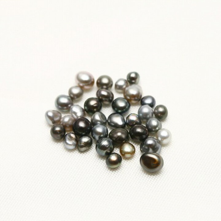 楽天市場】タヒチ黒蝶真珠パールルース ケシ 33ピース 2-3mm マルチ 