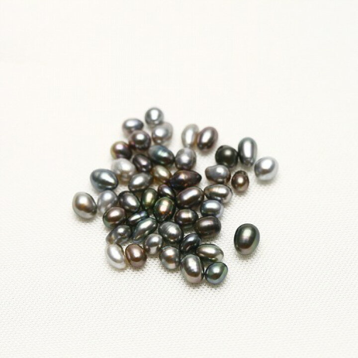 楽天市場】タヒチ黒蝶真珠パールルース ケシ 45ピース 1-2mm マルチ 