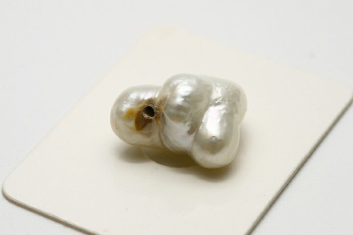 楽天市場】南洋白蝶真珠パールルース ケシ 15×12mm ホワイトカラー 