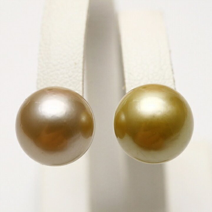 楽天市場】タヒチ黒蝶真珠パールピアス 11mm マルチカラー K18製 