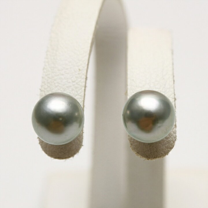 楽天市場】アコヤ真珠パールピアス 7.5-8.0mm グレーカラー K14WG製 