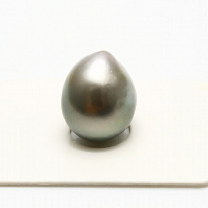 楽天市場】タヒチ黒蝶真珠パールルース ケシ 14×12mm グレーグリーン 