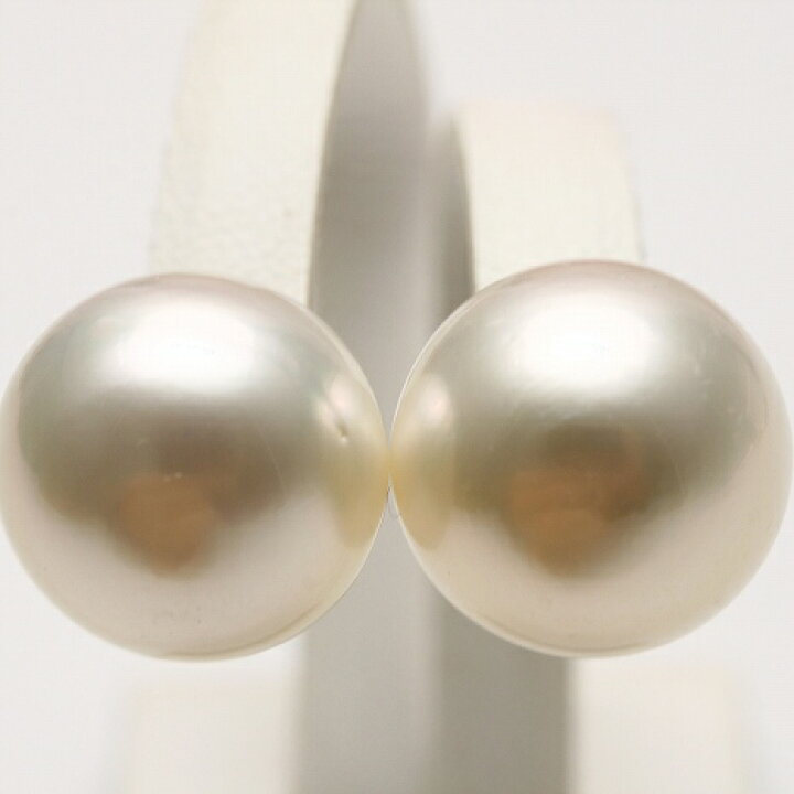 楽天市場】南洋白蝶真珠パールピアス 15mm ホワイトピンクカラー K14WG 
