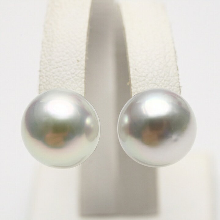 楽天市場】南洋白蝶真珠パールピアス 11mm ホワイトピンクカラー K14WG  