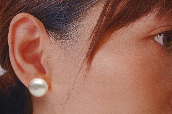 楽天市場】南洋白蝶真珠パールピアス シングルデザイン 15mm ホワイト  
