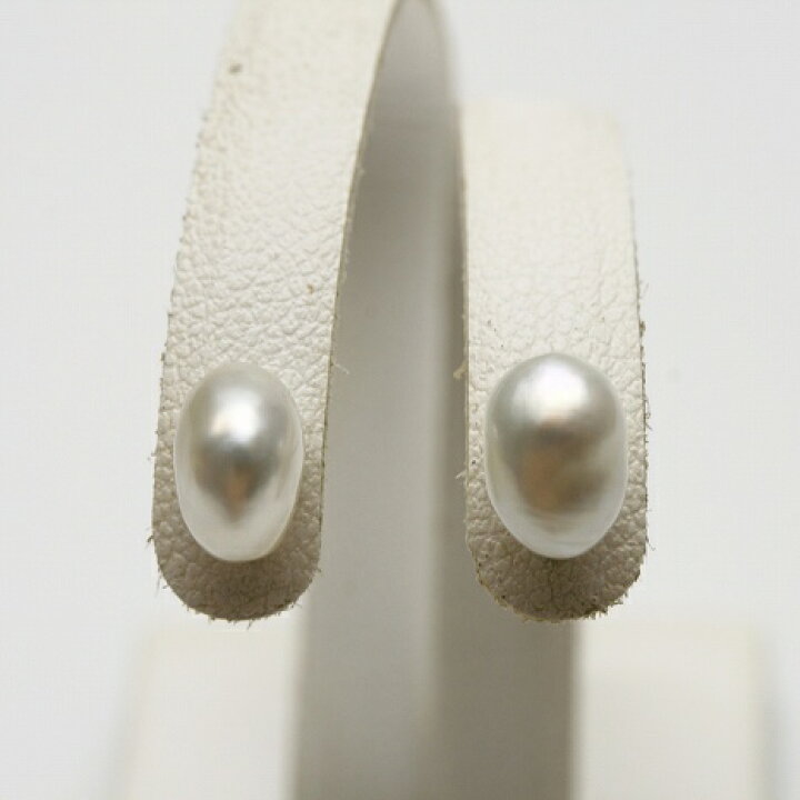楽天市場】南洋白蝶真珠パールピアス ケシ 7×5mm ホワイトカラー