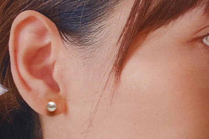 楽天市場】南洋白蝶真珠パールピアス ケシ 6mm ホワイトカラー K14WG製 