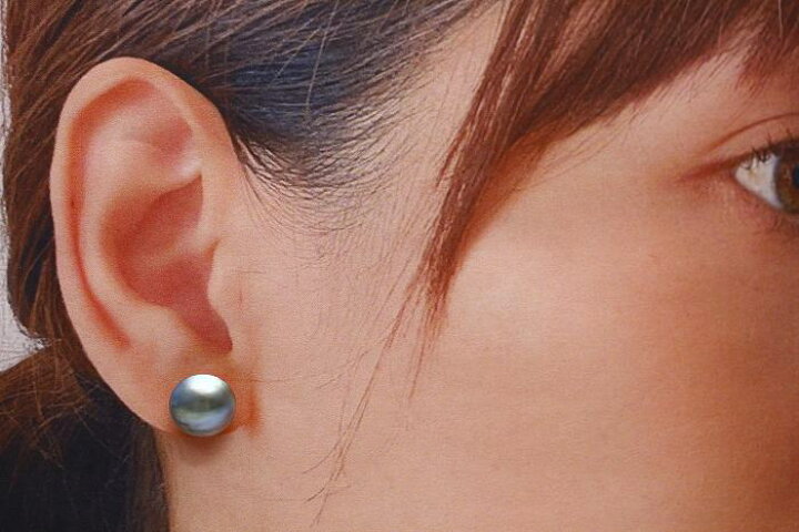 楽天市場】マベ真珠パールピアス 10mm ブルーカラー K14WG製 : 真珠倶楽部