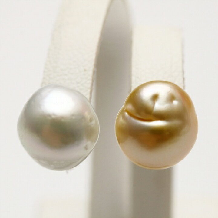 楽天市場】南洋白蝶真珠パールピアス 10mm マルチカラー K18製 : 真珠 