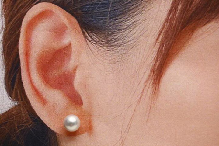 楽天市場】アコヤ真珠パールピアス 8.0-8.5mm 無調色 ナチュラル